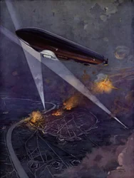 Ein Zeppelin über Antwerpen